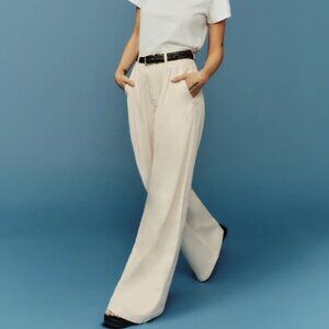 Reformation Lowe Wide Leg Pleated Pants